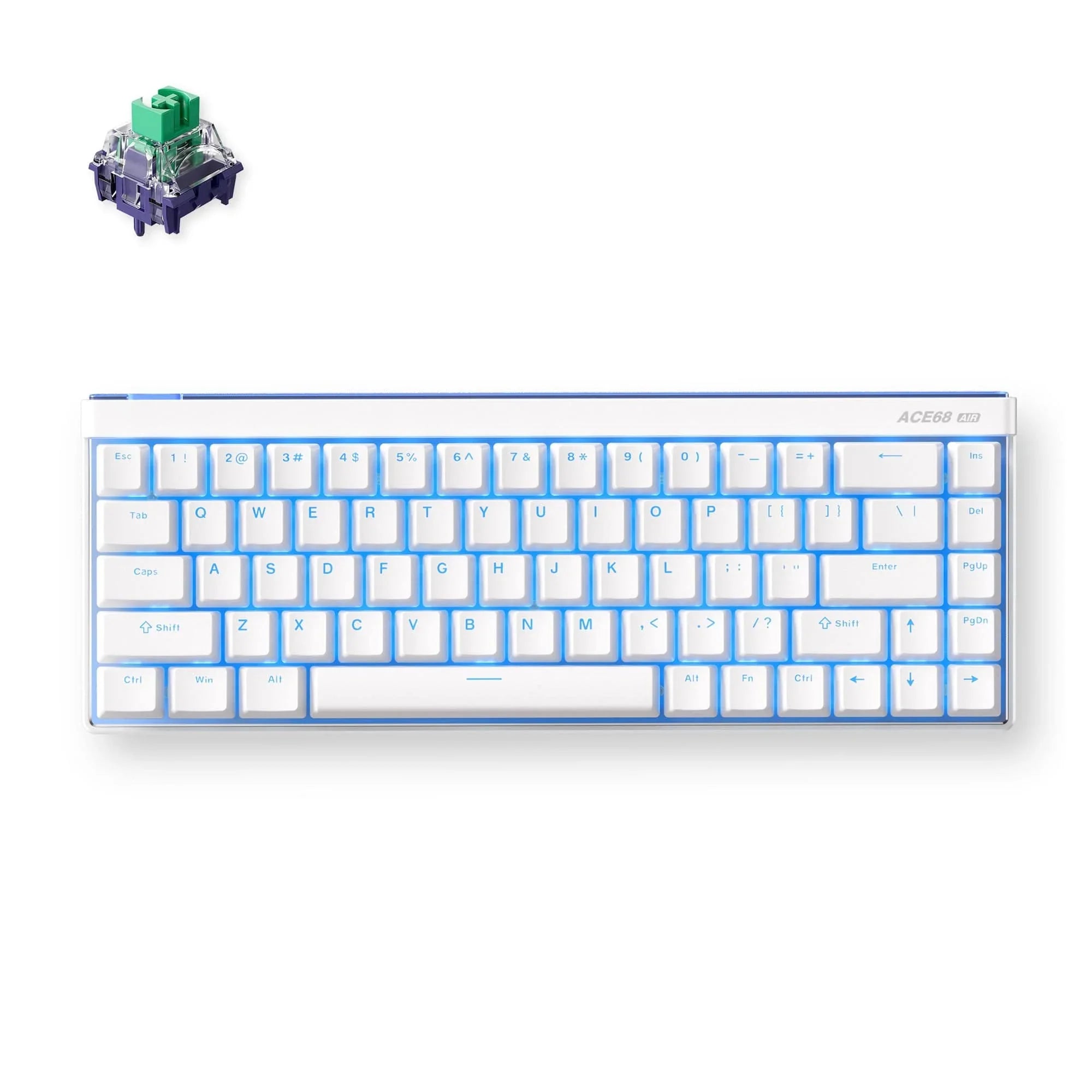 MCHOSE Official Snow White / Kailh Magnetic God Switch MCHOSE Ace 68 Air Hall Effect Magnetic Switch Gaming Keyboard