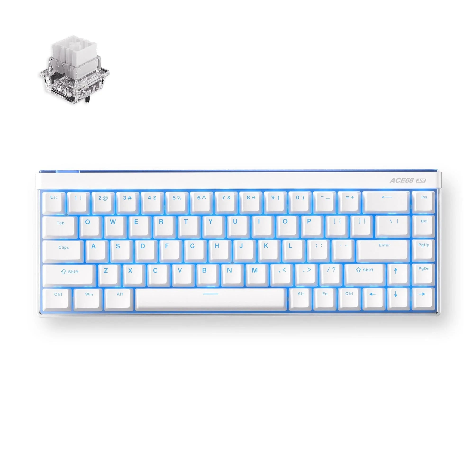 MCHOSE Official Snow White / Mount Tai Magnetic Switch GT MCHOSE Ace 68 Air Hall Effect Magnetic Switch Gaming Keyboard