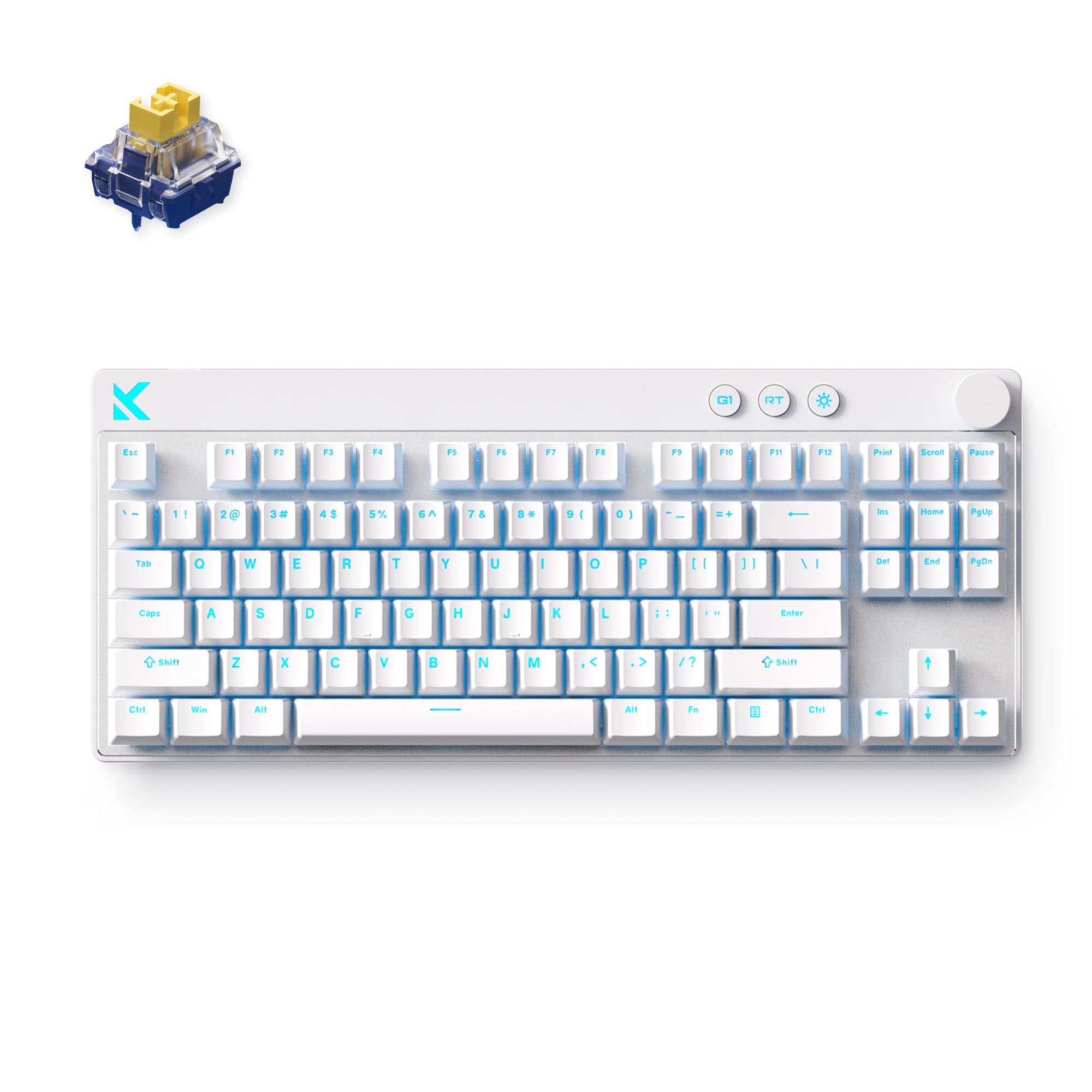 MCHOSE Official White / Apollo Magnetic Switch MCHOSE Mix 87 Hall Effect Magnetic Switch Gaming Keyboard