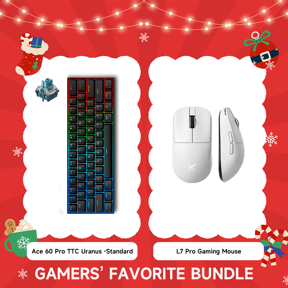 MCHOSE Official White / Black Ace 60 Pro TTC Uranus Magnetic Switch-Standard & L7 Pro Gaming Mouse Set