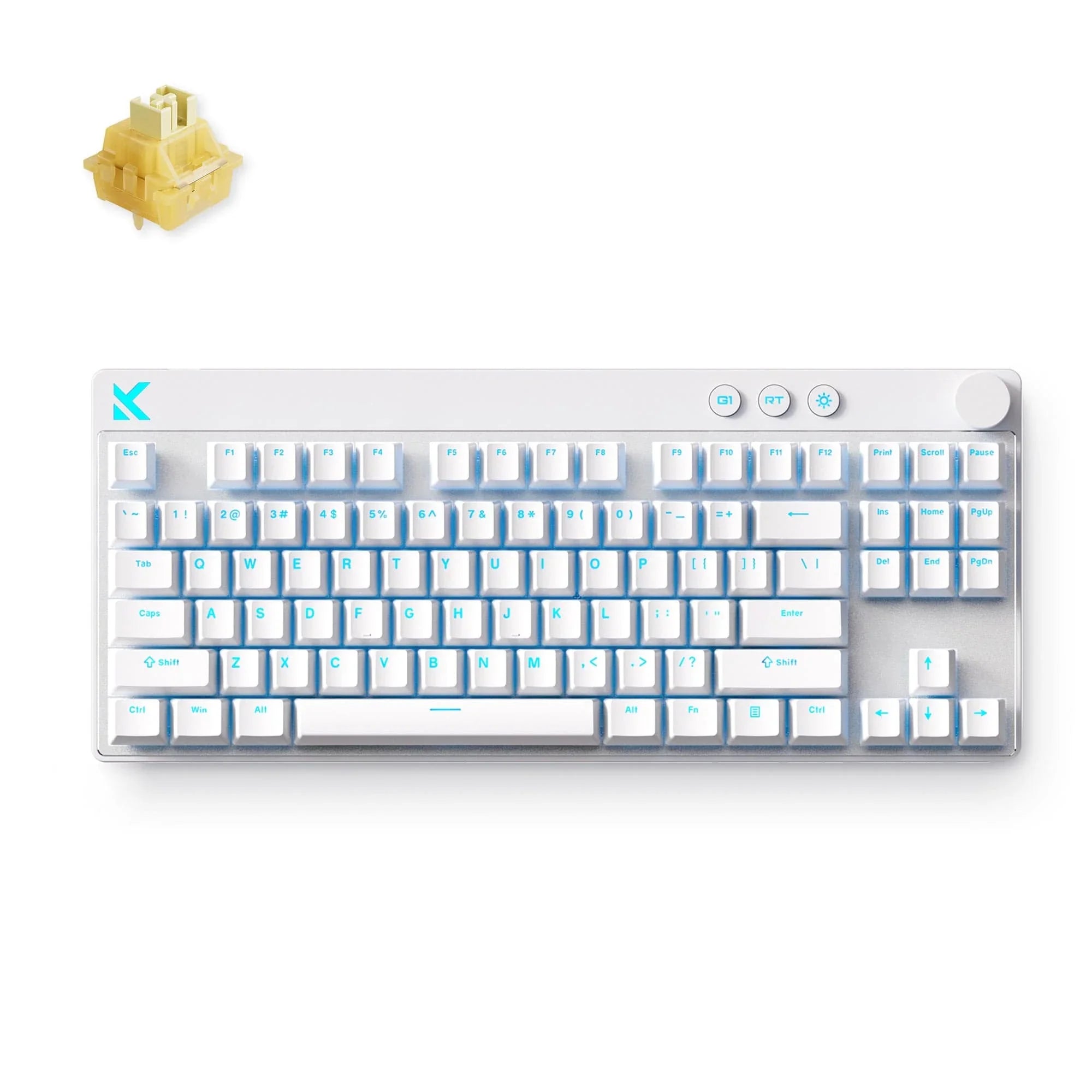 MCHOSE Official White / Lightning Magnetic Switch MCHOSE Mix 87 Hall Effect Magnetic Switch Gaming Keyboard