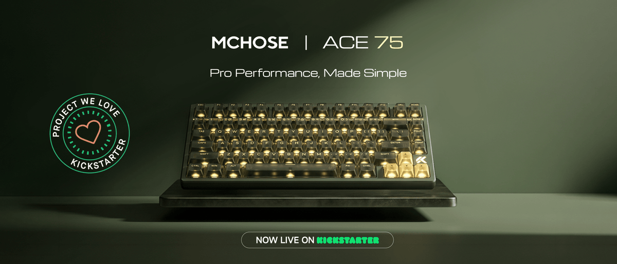 MCHOSE ACE 75 Hall Effect Keyboard now live on Kickstarter