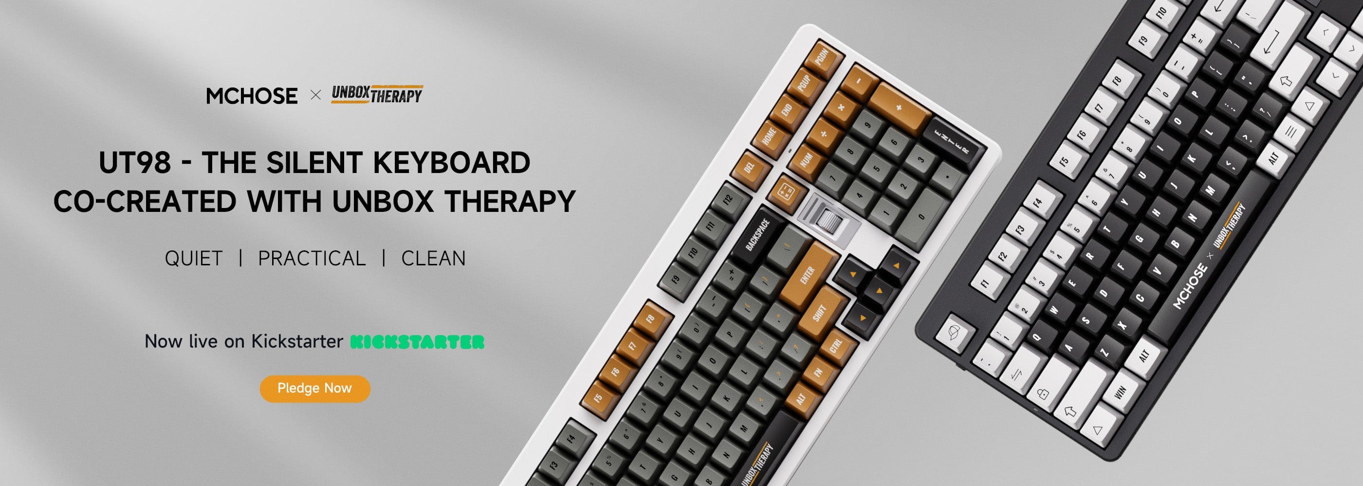 MCHOSE UT98 keyboard and Unbox Therapy.