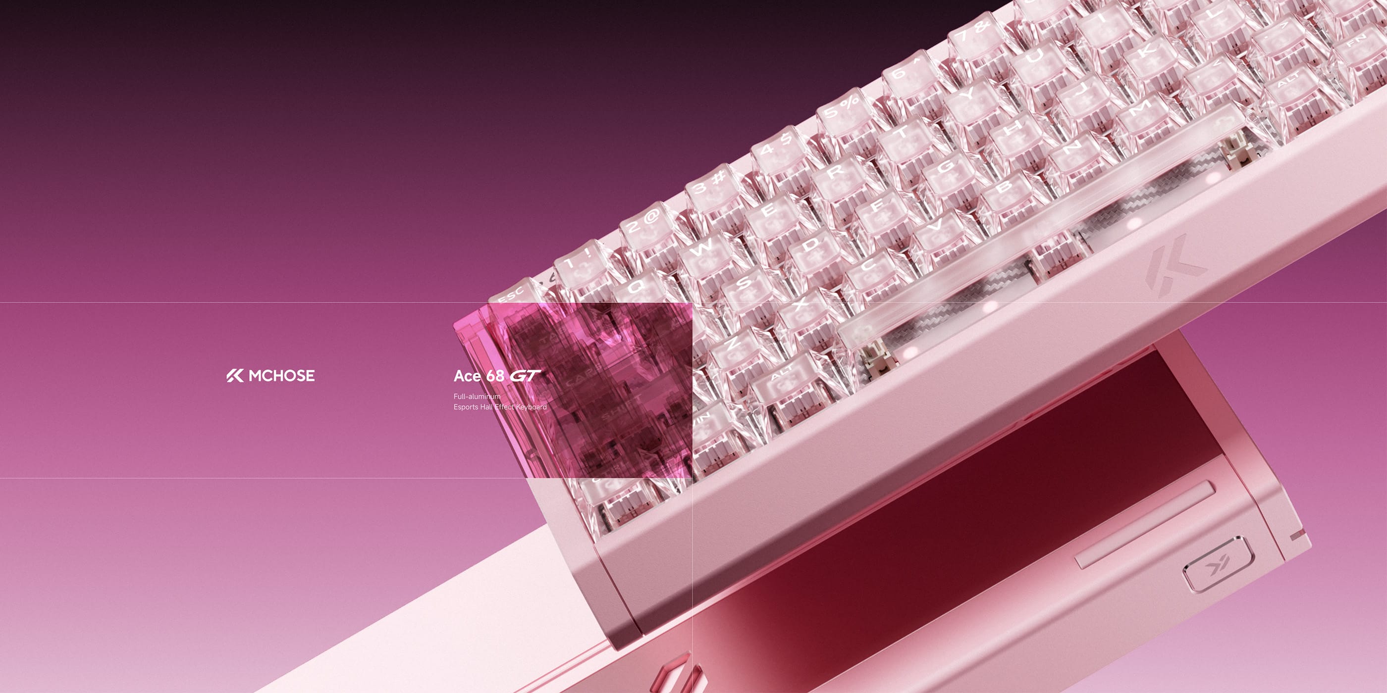 Ace_68_GT_Crystal_Pink Magnetic Switch Keyboard