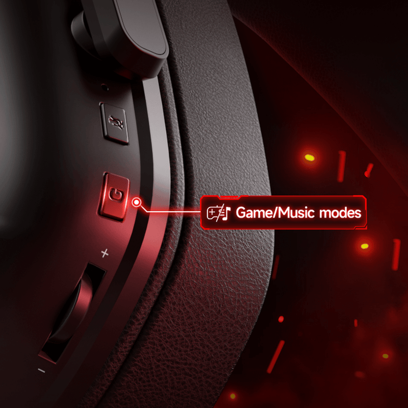 MCHOSE S9 Pro Wireless Aluminium Alloy Tri-Mode Low Delay 7.1 Surround Sound Gaming Headset, Black 24 Customizable Dual Professional Modes