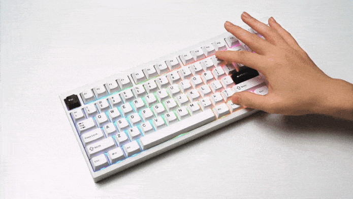 Dynamic RGB lighting effects on MCHOSE GX87 - 16.8 million color customization