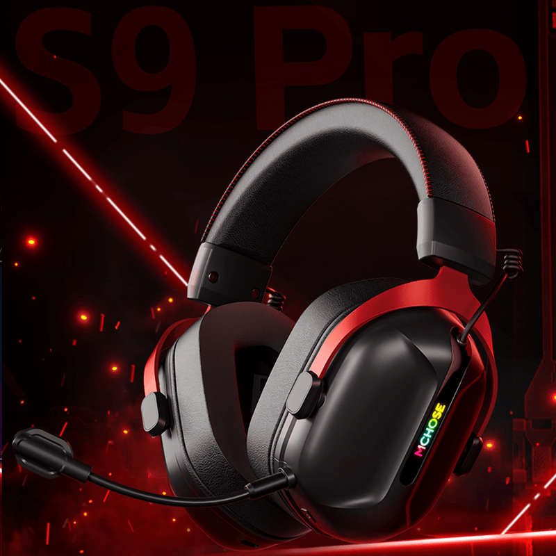 MCHOSE S9 Pro Wireless Aluminium Alloy Tri-Mode Low Delay 7.1 Surround Sound Gaming Headset, Black 15 S9 pro