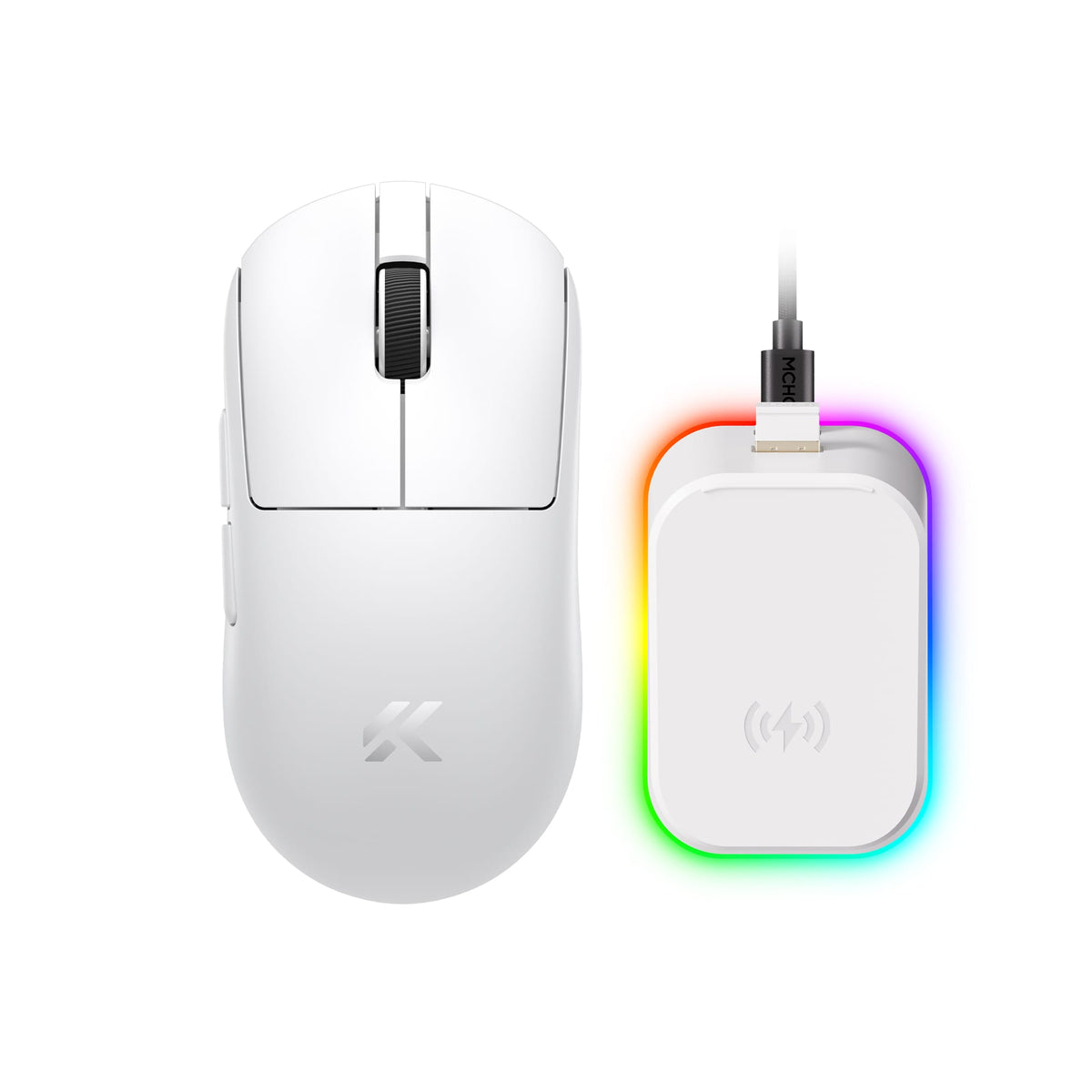 MCHOSE Official A7 V3 Pro+ / White MCHOSE A7 V3 Series Lightweight Wireless Gaming Mouse