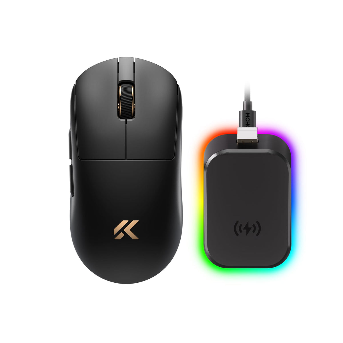 MCHOSE Official A7 V3 Ultra+ / Black Gold MCHOSE A7 V3 Series Lightweight Wireless Gaming Mouse
