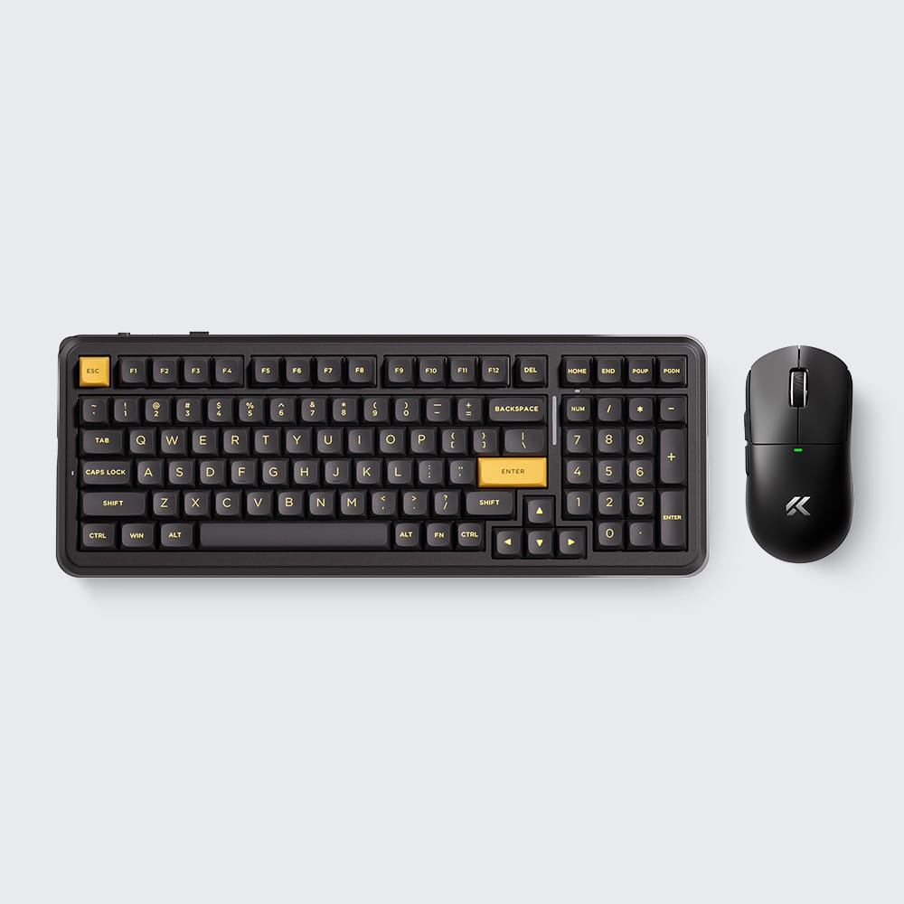 MCHOSE Official Black Gold / Black MCHOSE K99 V3 Mechanical Keyboard + A5 V3 Gaming & Work Combo