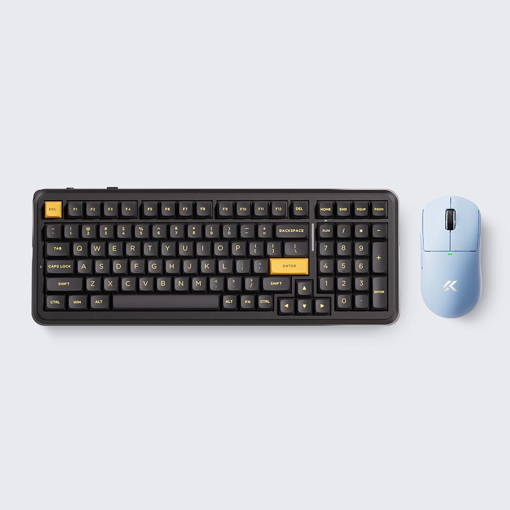 MCHOSE Official Black Gold / Blue MCHOSE K99 V3 Mechanical Keyboard + A5 V3 Gaming & Work Combo