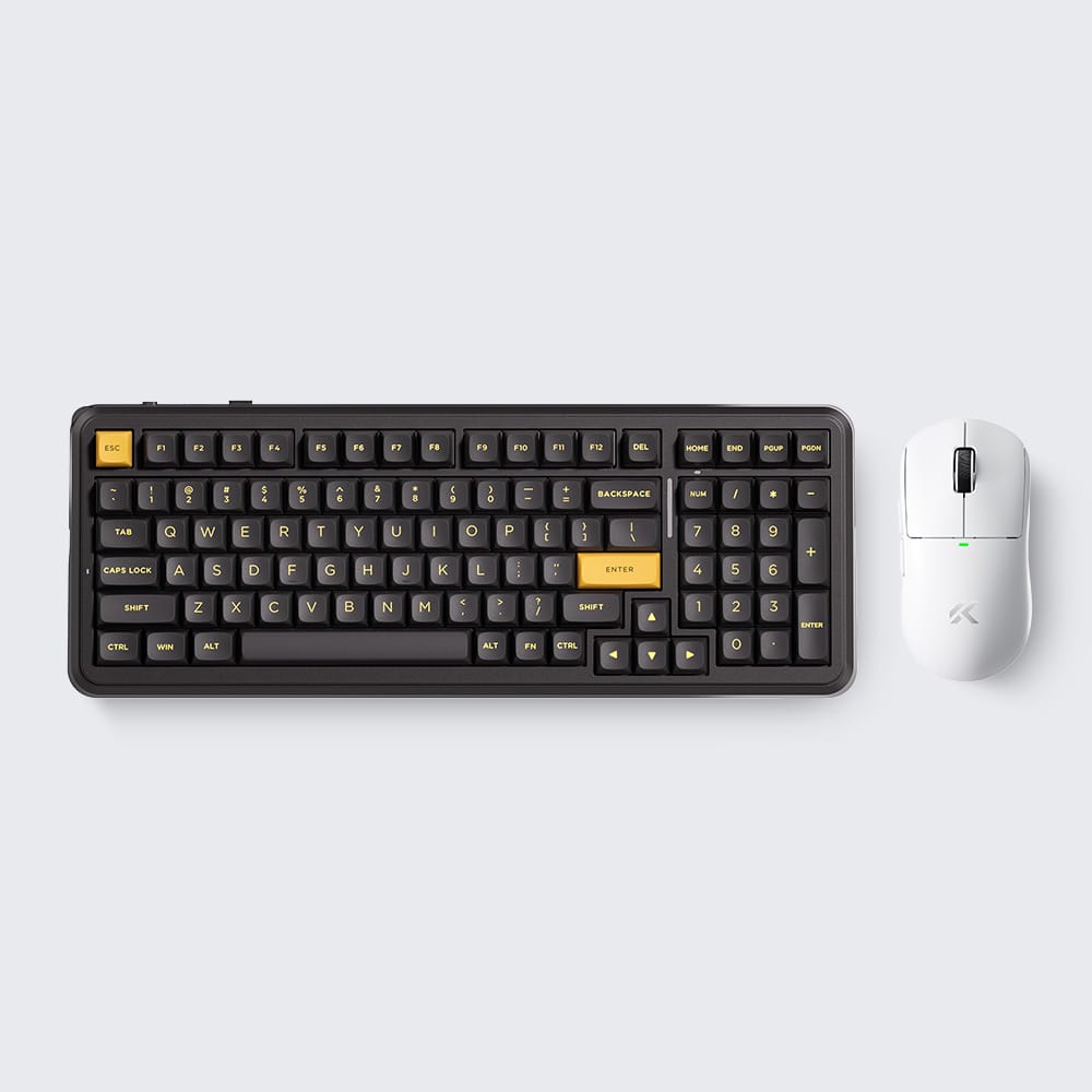 MCHOSE Official Black Gold / White MCHOSE K99 V3 Mechanical Keyboard + A5 V3 Gaming & Work Combo