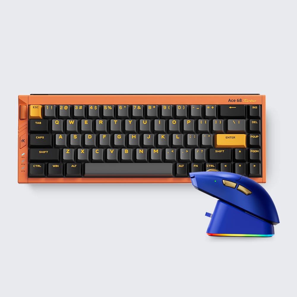 MCHOSE Official Galaxy Orange / Blue Gold MCHOSE Ace 68 Turbo Mount Tai Magnetic Switch GT + K7 V2 Ultra+ Gaming Combo