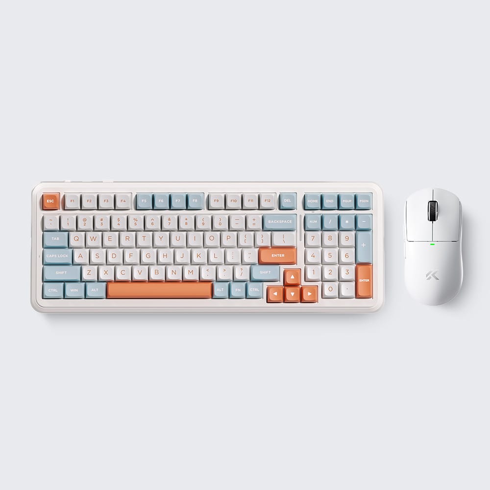 MCHOSE Official Horizon Orange / White MCHOSE K99 V3 Mechanical Keyboard + A5 V3 Gaming & Work Combo