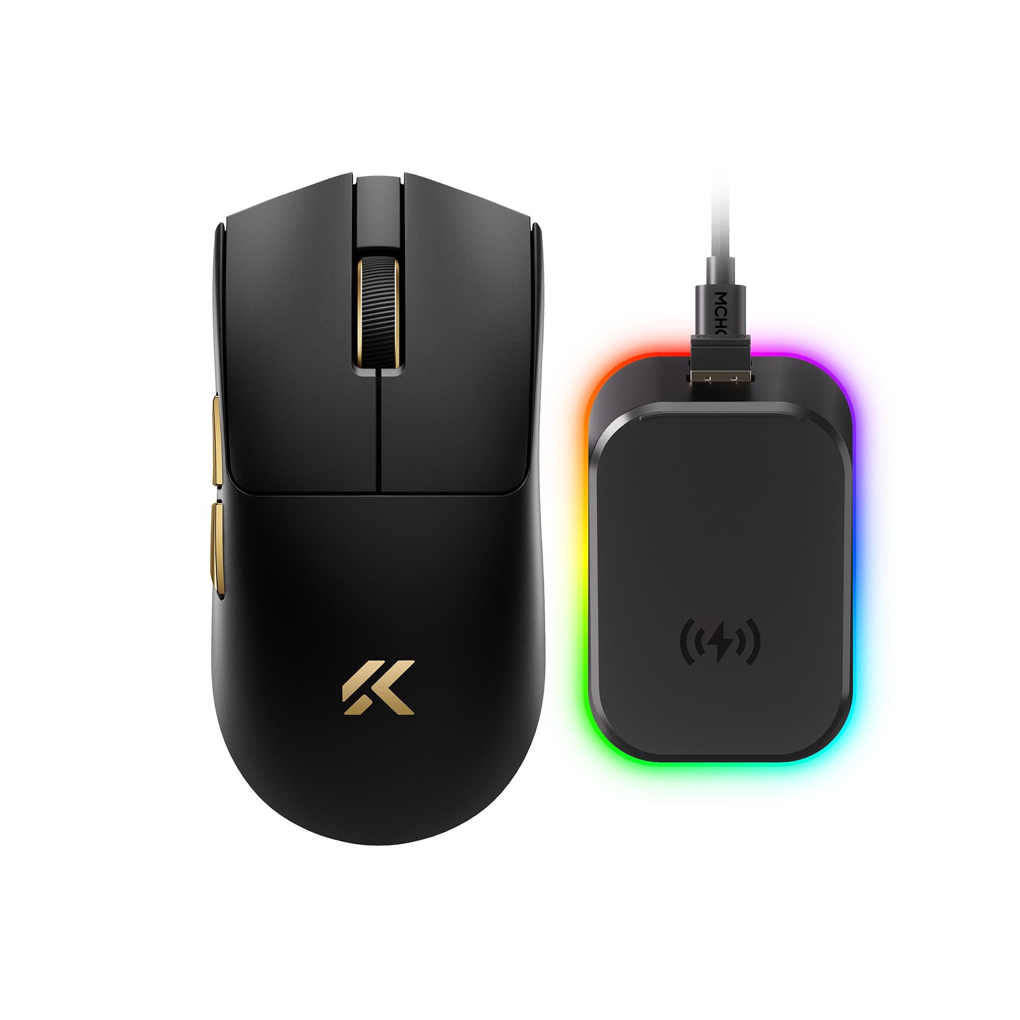 MCHOSE Official K7 V2 Ultra+ / Black Gold MCHOSE K7 V2 Series Wireless Gaming Mouse