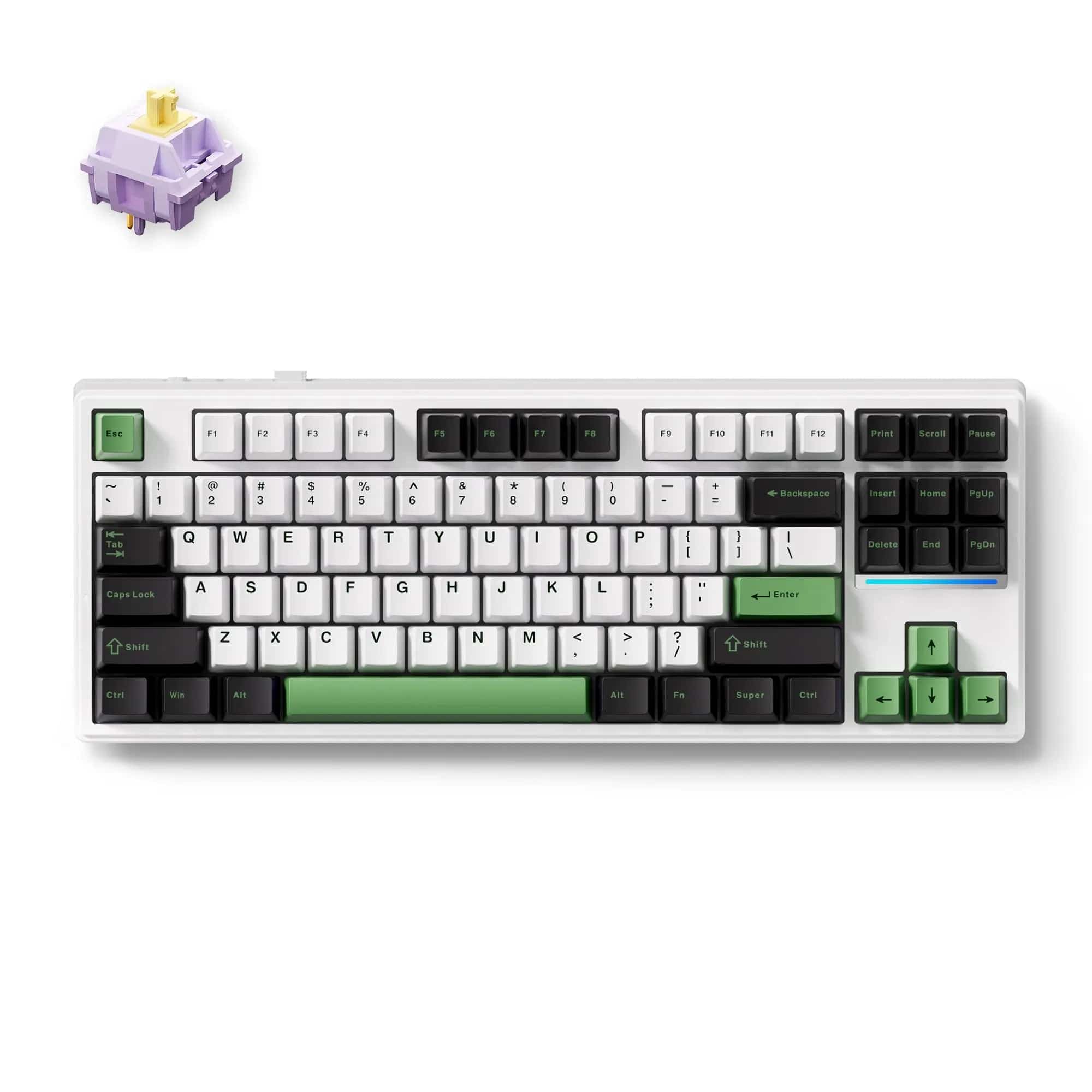 MCHOSE Official Keyboard Green / Hyacinth Switch MCHOSE K87 Mechanical Keyboard