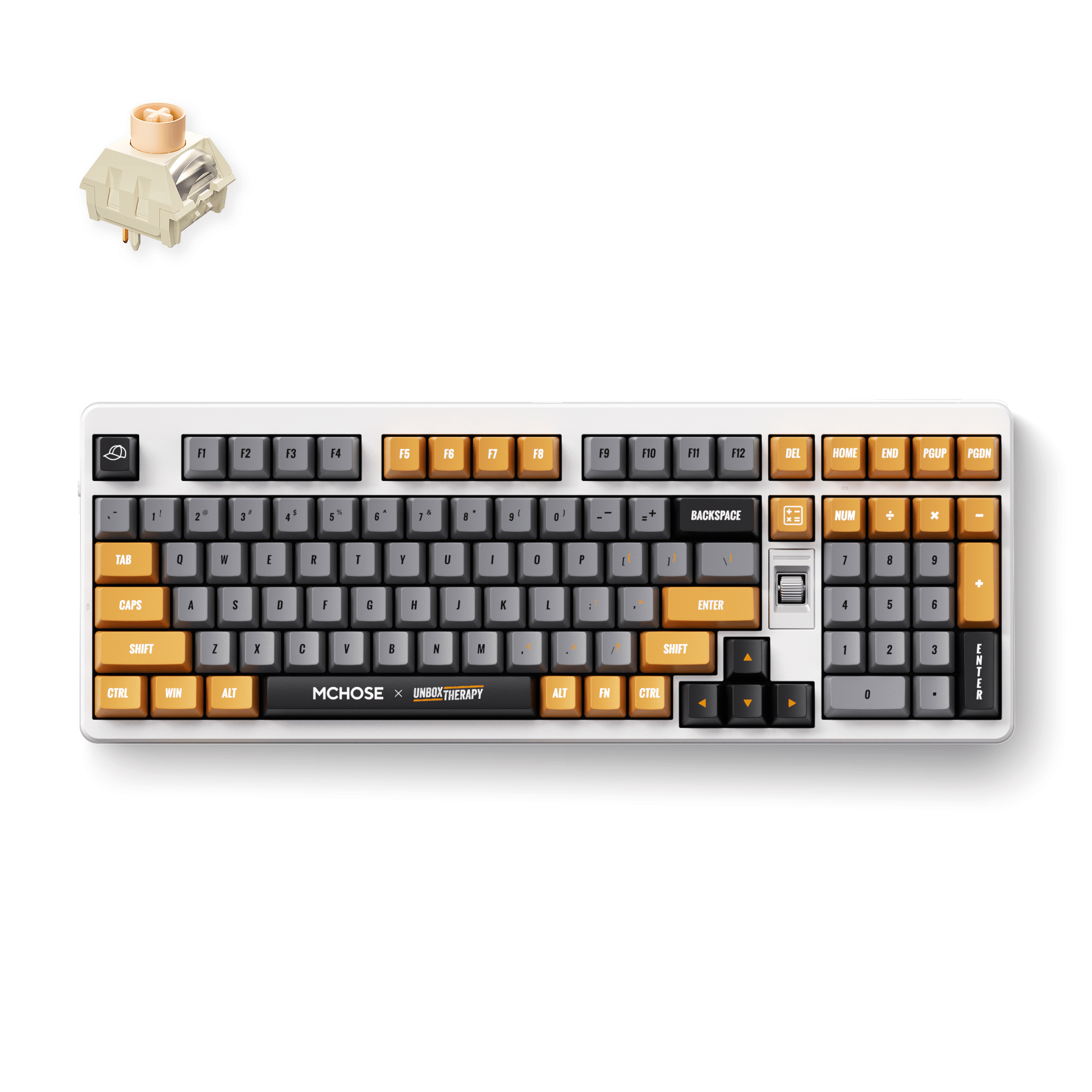 MCHOSE Official Keyboard Retro Therapy / Icy Creamsicle Switch MCHOSE x Unbox Therapy - UT98 Mechanical Keyboard