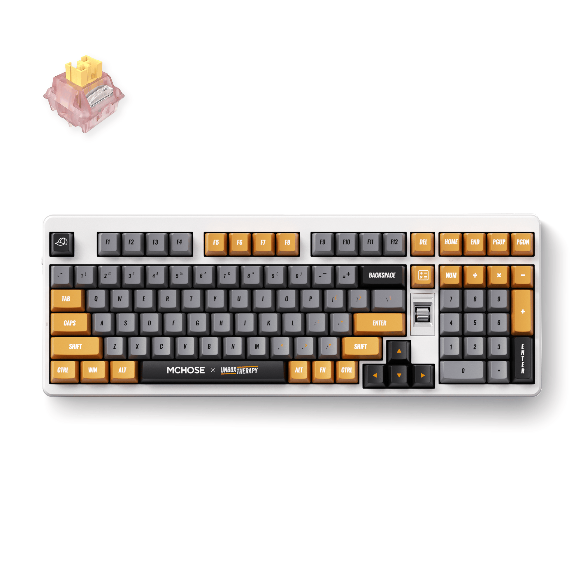 MCHOSE Official Keyboard Retro Therapy / Silent Peach V3 Switch MCHOSE x Unbox Therapy - UT98 Mechanical Keyboard