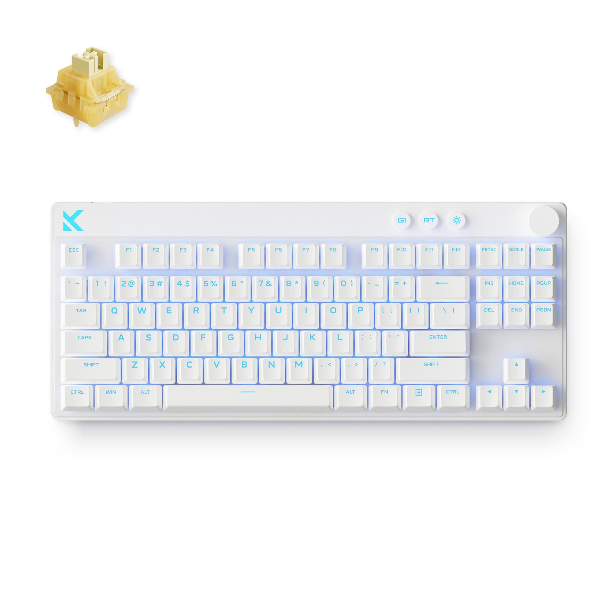 MCHOSE Official Keyboard White / Lightning Magnetic Switch MCHOSE Mix 87 Hall Effect Magnetic Switch Gaming Keyboard