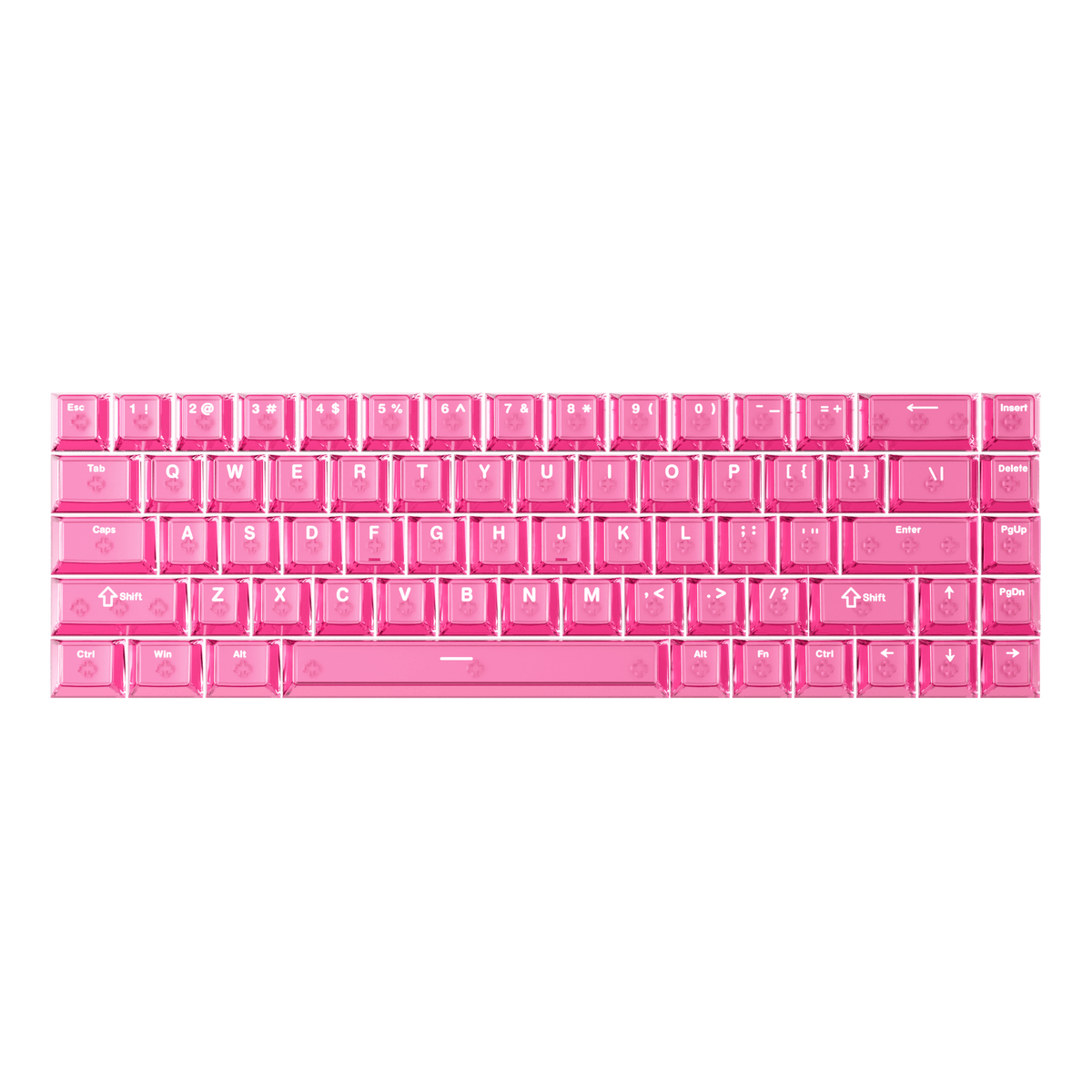 MCHOSE 68-Key Transparent Red Keycap Set