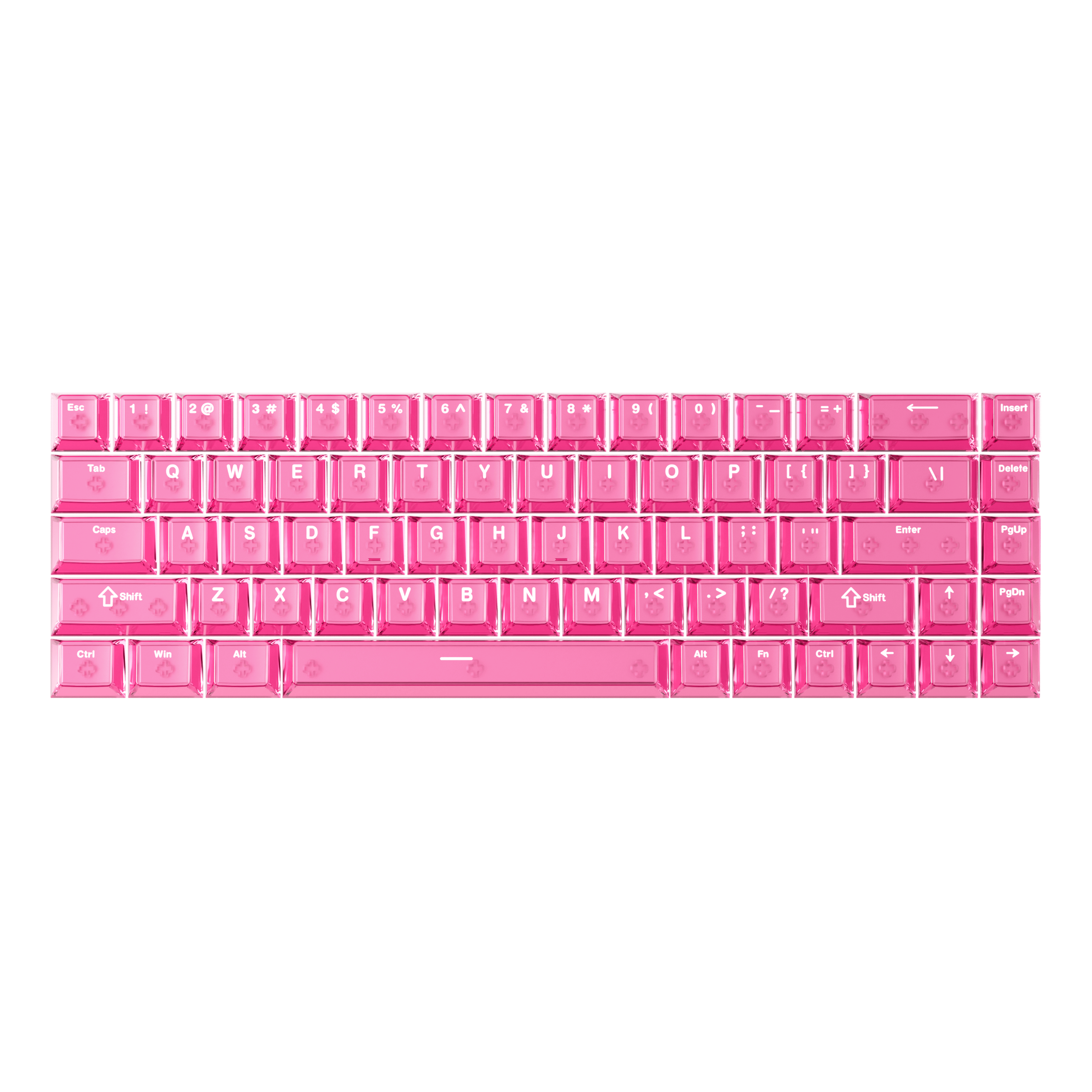 MCHOSE Official MCHOSE 68-Key Transparent Red Keycap Set