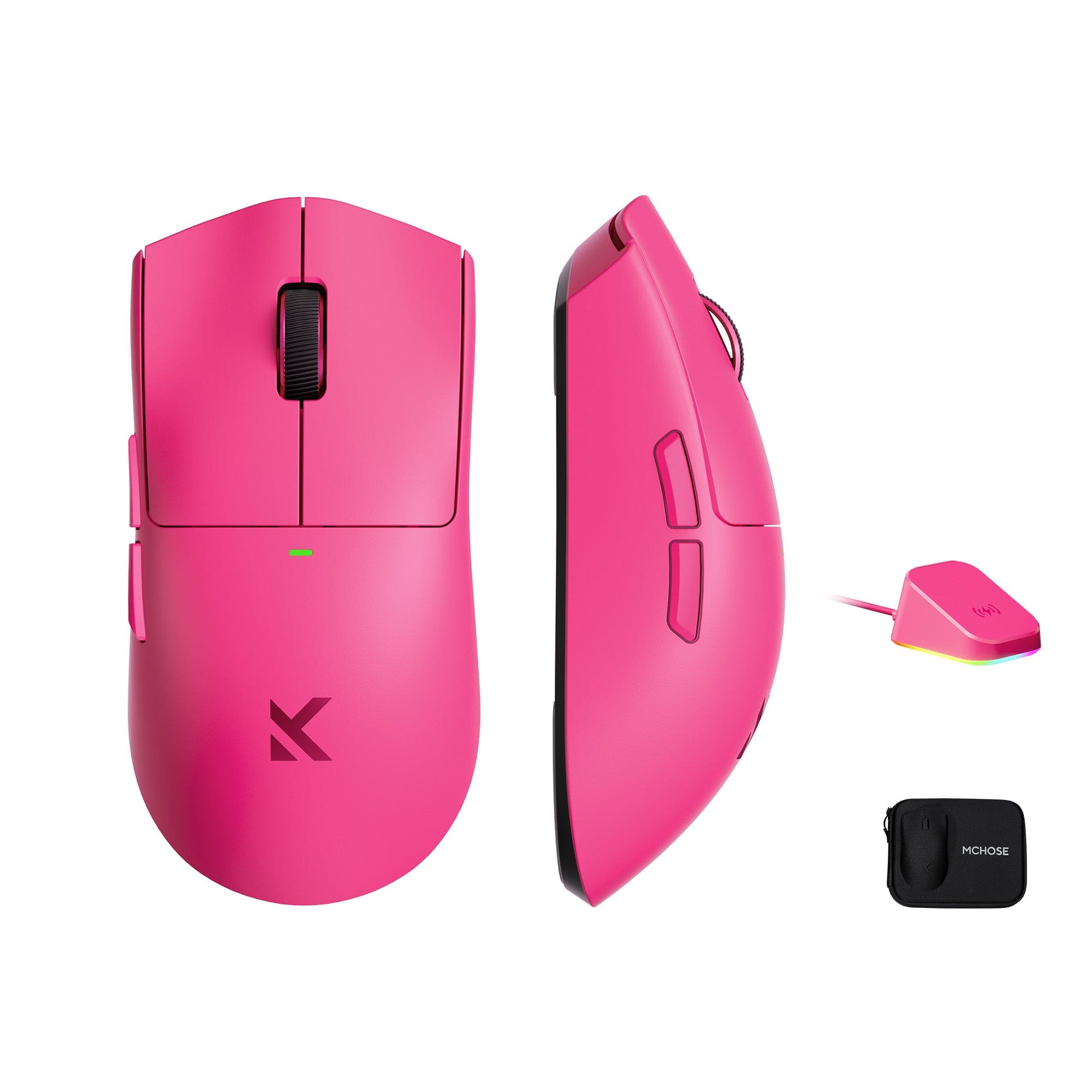 MCHOSE Official Mouse Rose Red MCHOSE K7 Ultra Lightweight Wireless Gaming Mouse