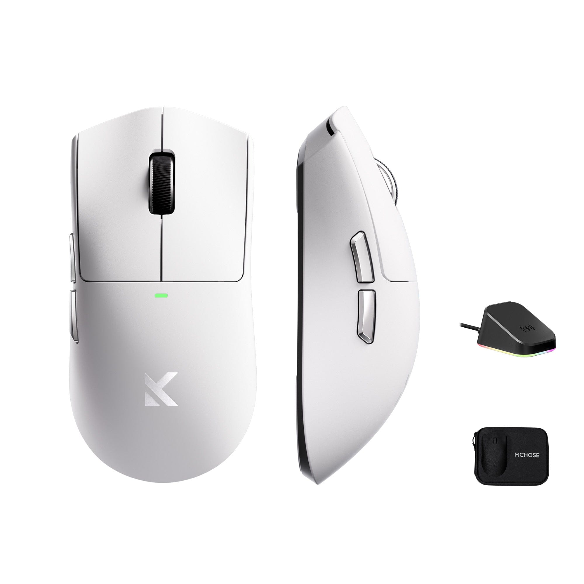 MCHOSE Official Mouse White MCHOSE K7 Ultra Lightweight Wireless Gaming Mouse