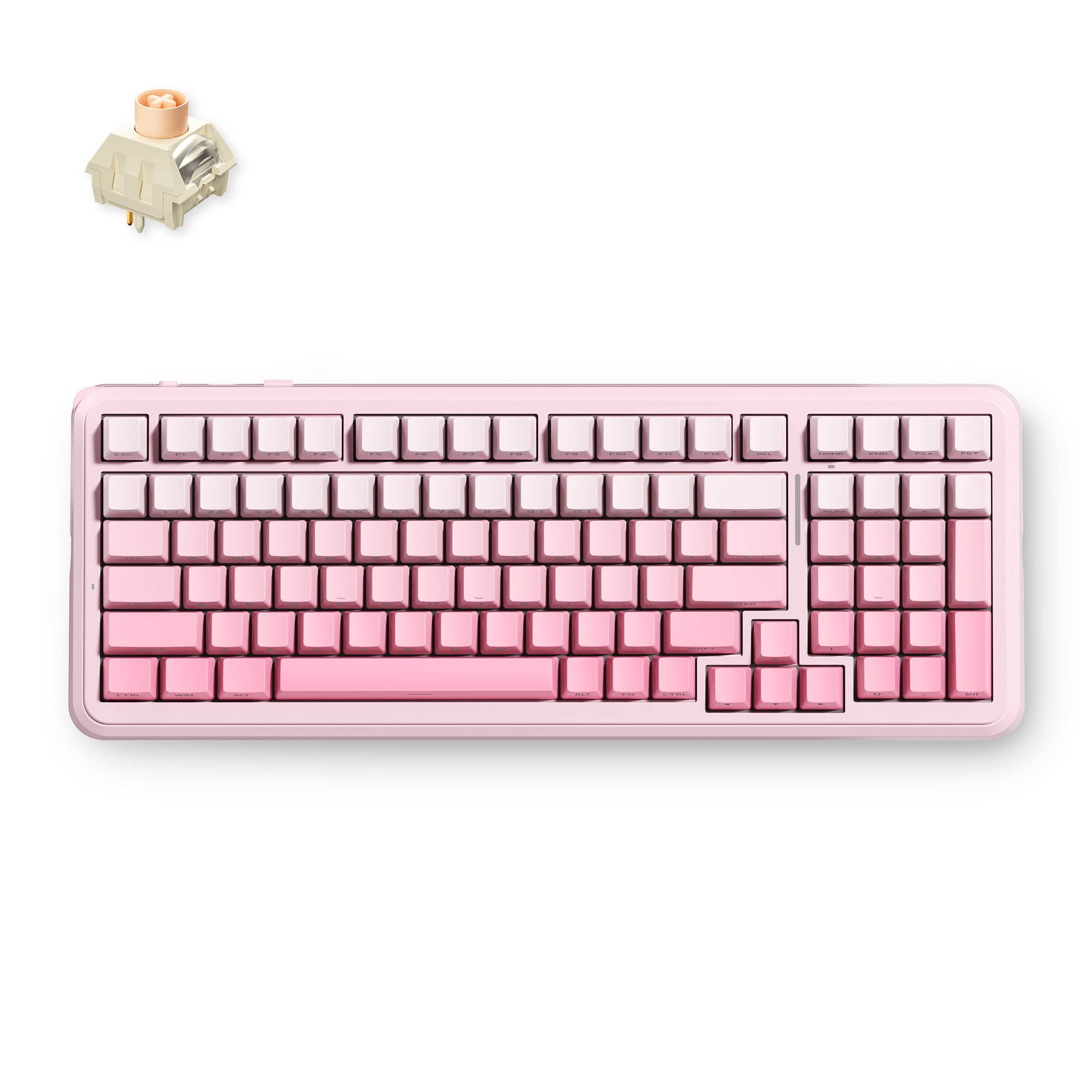MCHOSE Official Pink Gradient / Icy Creamsicle Switch MCHOSE K99 V3 98% Layout Wireless Mechanical Keyboard