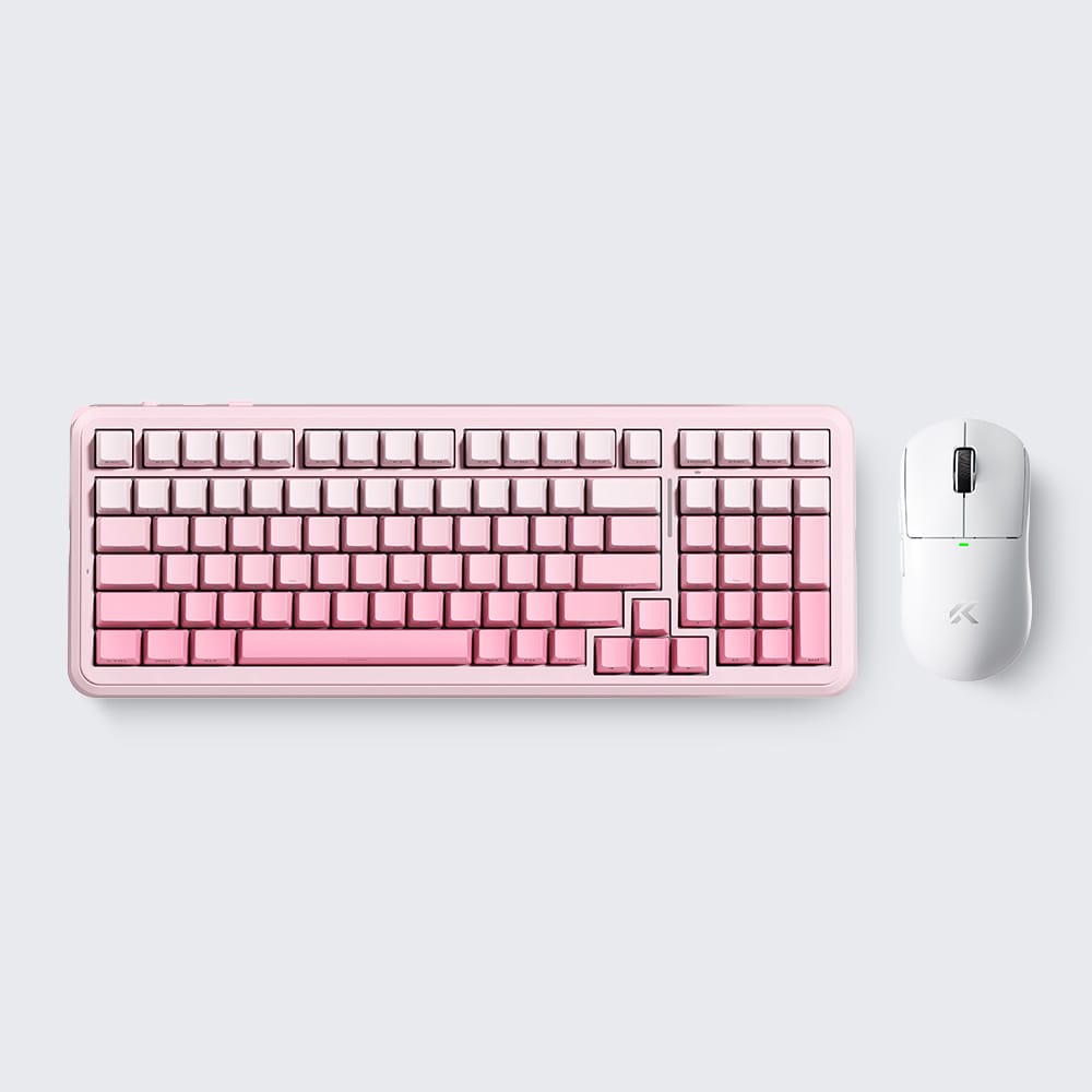 MCHOSE Official Pink Gradient / White MCHOSE K99 V3 Mechanical Keyboard + A5 V3 Gaming & Work Combo