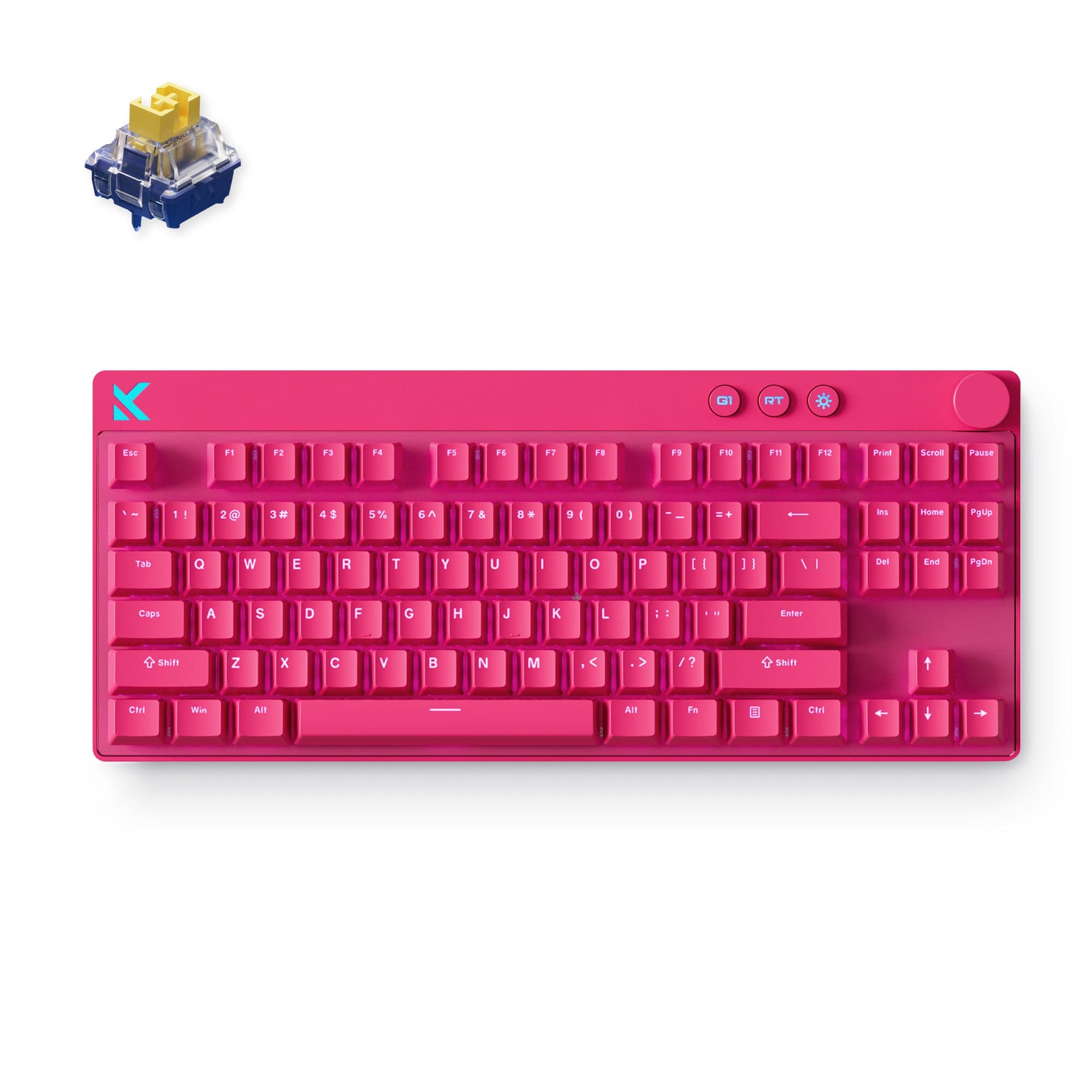 MCHOSE Official Rose Red / Apollo Magnetic Switch MCHOSE Mix 87 Hall Effect Magnetic Switch Gaming Keyboard