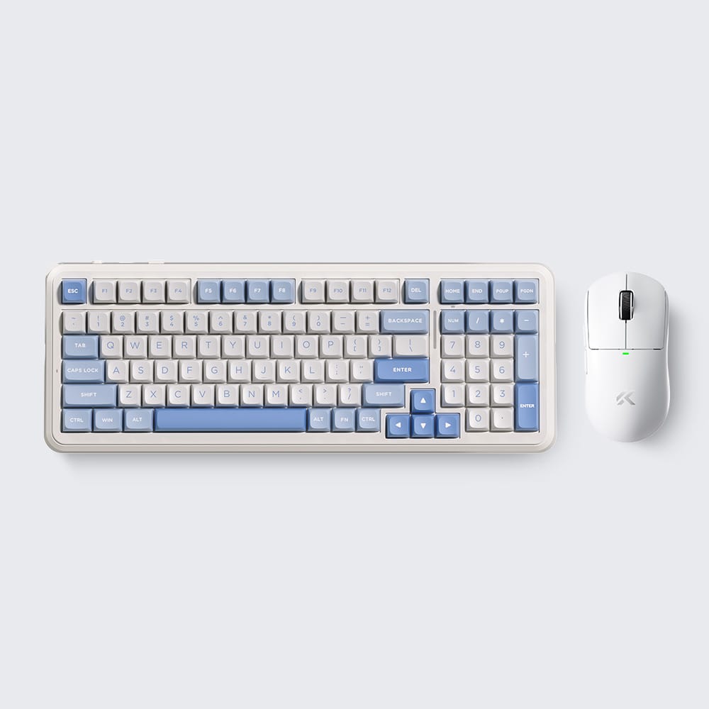 MCHOSE Official Sky Blue / White MCHOSE K99 V3 Mechanical Keyboard + A5 V3 Gaming & Work Combo