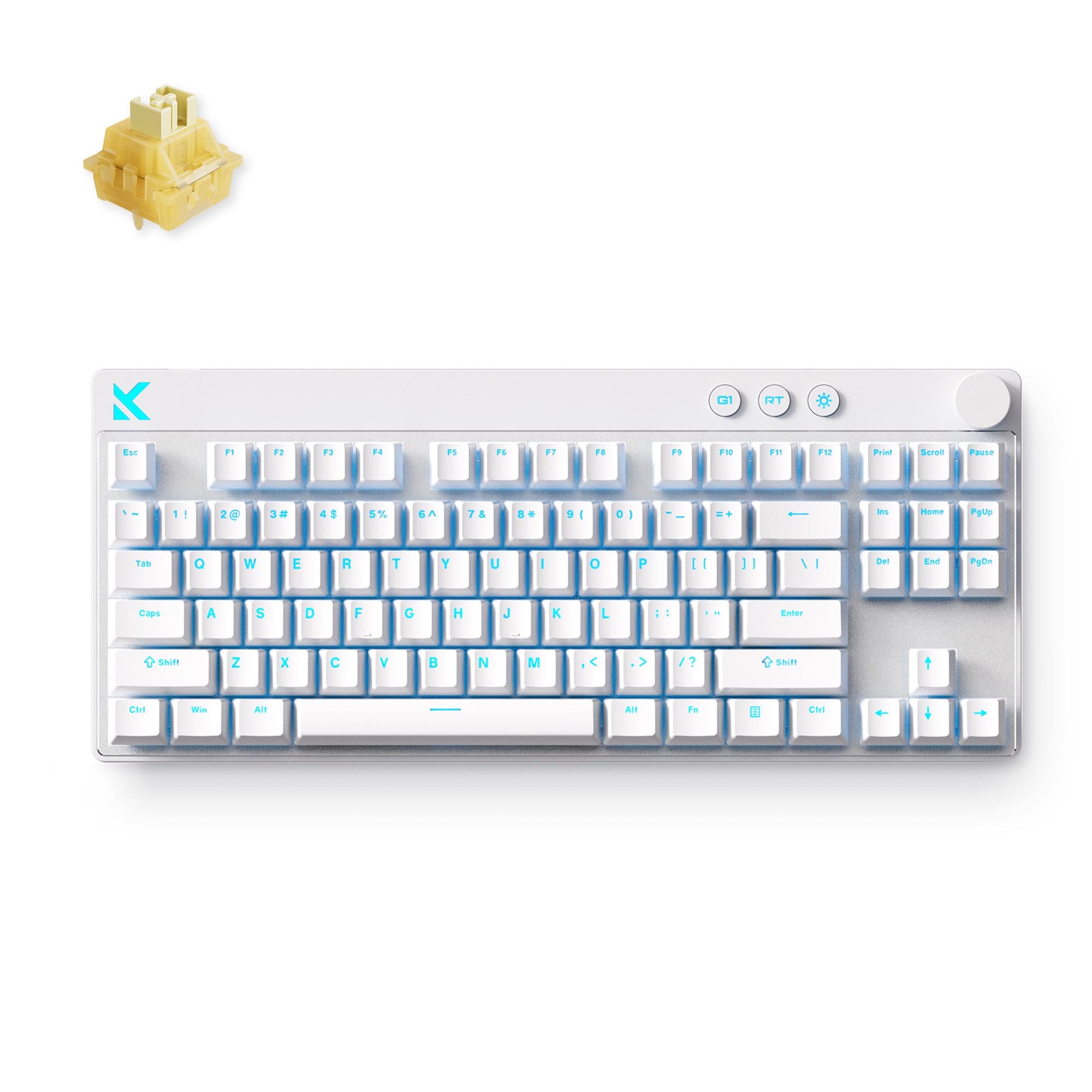 MCHOSE Official White / Lightning Magnetic Switch MCHOSE Mix 87 Hall Effect Magnetic Switch Gaming Keyboard
